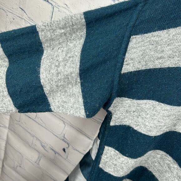 Loft Wool Blend Striped Sweater With Satin Back Panel Size Medium - Picture 4 of 8